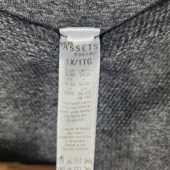 Assets by SPANX Sara Blakely Stirrup Foot Holes Shaping Leggings Gray Heather 1X - Picture 6 of 7